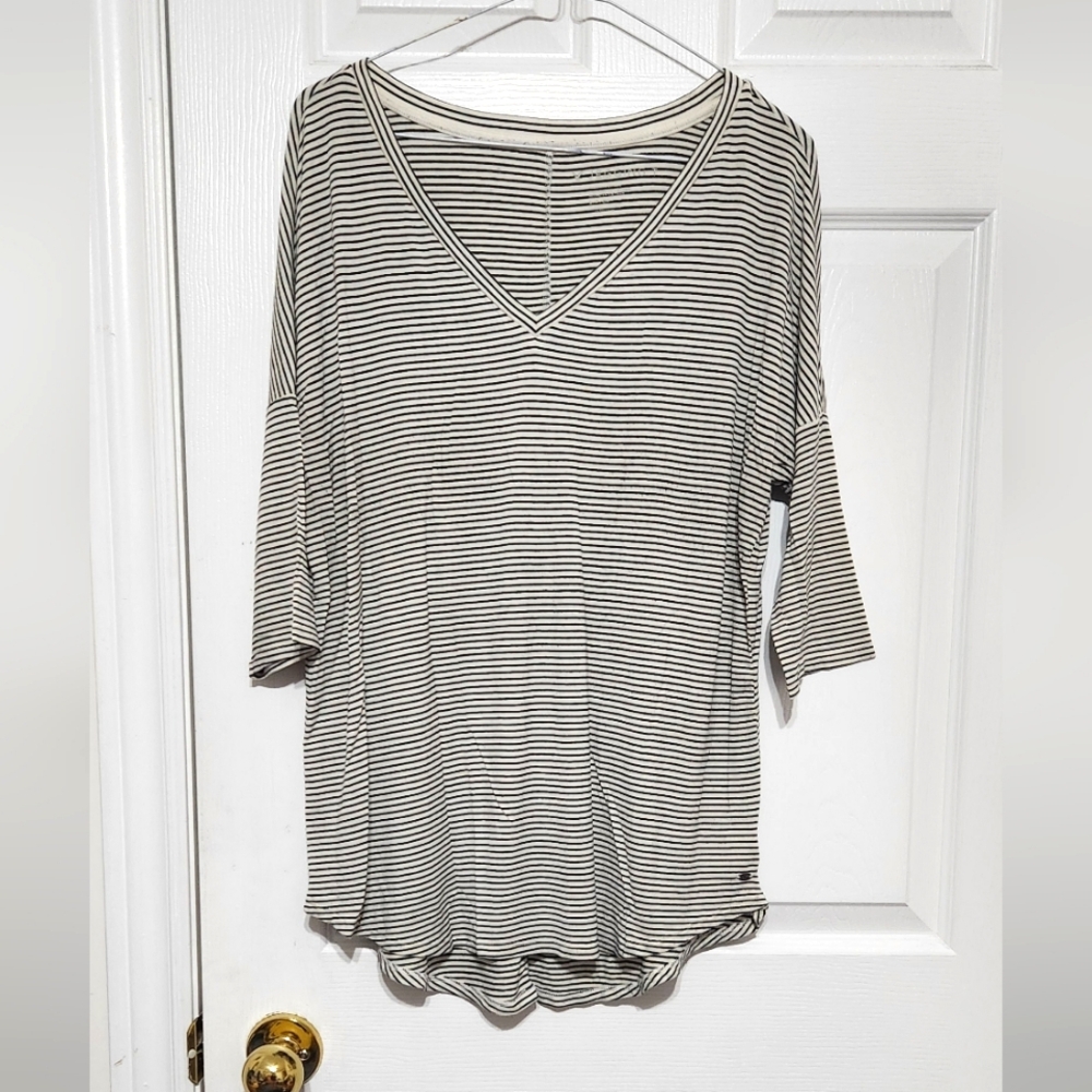 Striped V-Neck Top